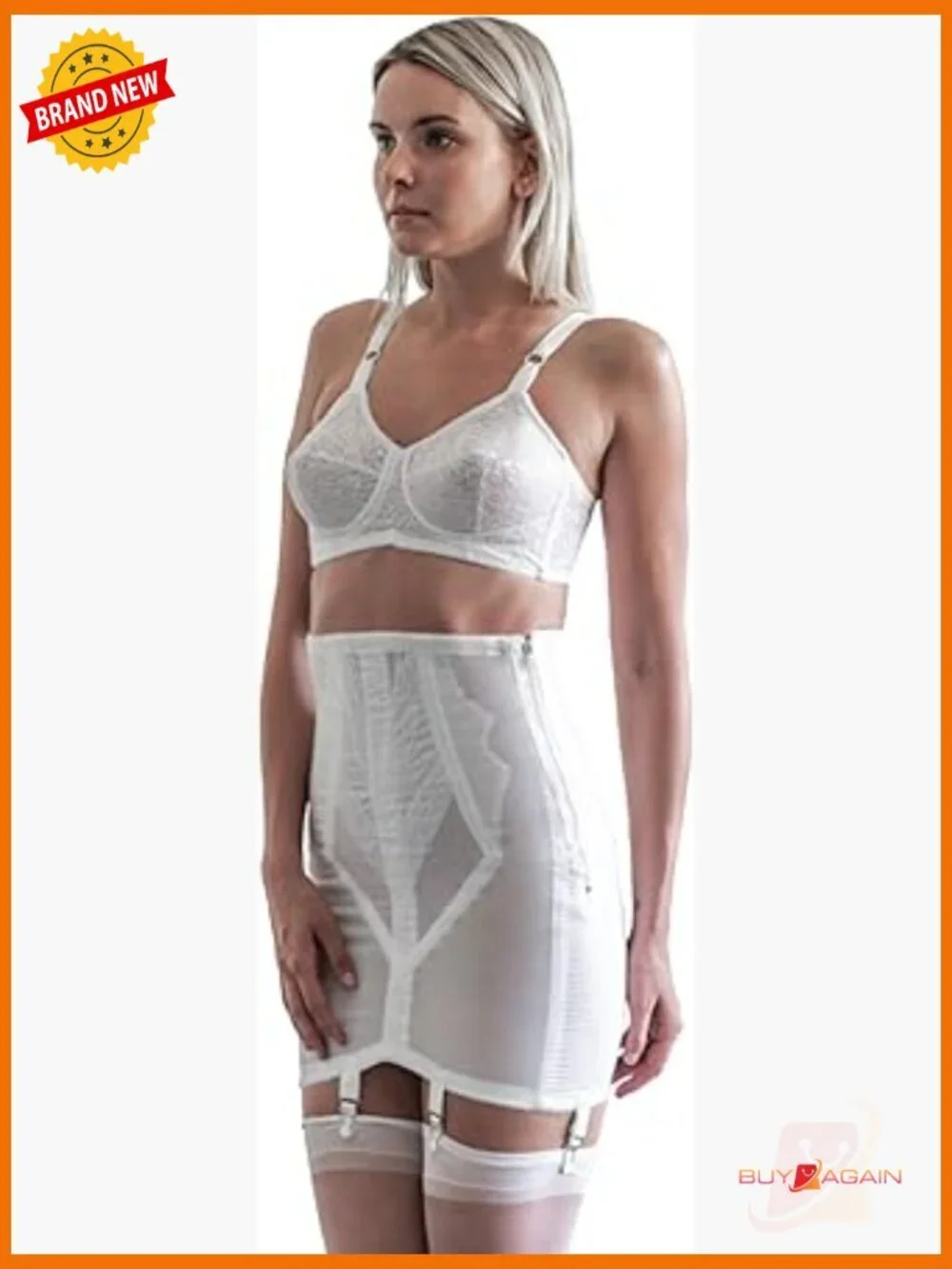 Extra Firm Open Bottom Girdle, Zipper & Hook Closure, USA Made, Sizes M-8X